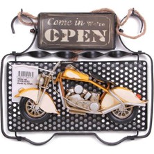 Elwes Dekoratif Metal Kapı Yazısı Motosiklet Dekorlu Vintage Hediyelik