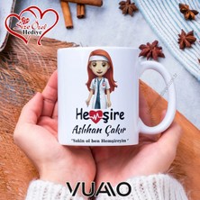 Vuao Hemşire Özel Isimli Kupa Bardak, Kişiye Özel Baskılı Kupa Bardağı - Hemşire Özel Hediye Kupa Bardak