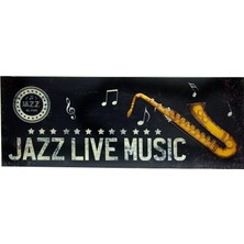 Elwes Pano Saksafon Vintage Müzik Temalı Dekoratif Hediyelik