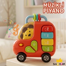 SmartFox Müzikli Oyuncak Araba Piyano – Işıklı, Sesli, Eğitici Bebek Oyuncağı