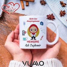 Vuao Hemşire Özel Isimli Kupa Bardak, Kişiye Özel Baskılı Kupa Bardağı - Hemşire Özel Hediye Kupa Bardak