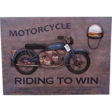 Elwes Motorsiklet Tablo Pano Dekoratif Vintage Ev Ofis Hediyelik