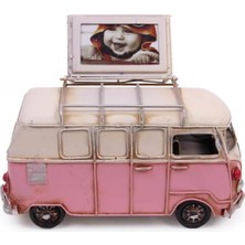 Elwes Dekoratif Metal Minibüs Çerçeveli ve Kumbaralı Hediyelik