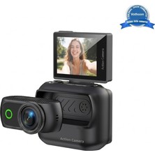 Zenvia 1080P Dijital Video Kamera (32GB) Kart Dijital Vlog Fotoğraf Makinesi  Türkçe  Siyah