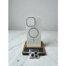 Mus10 IPHONE 15 Pro Max Lens Koruma Hediyeli Simli Magsafe Özellikli Kılıf