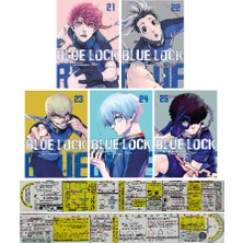 Komik Şeyler Yayıncılık Blue Lock 21-22-23-24-25. Ciltler Manga Seti + Özel Cetvel