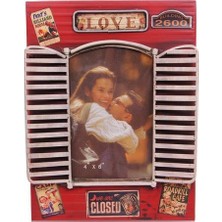 Elwes Dekoratif Metal Çerçeve Panjur Temalı Vintage Hediyelik