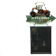 Elwes Dekoratif Metal Yazı Tahtası Tabela Okul Tahtası LED Işıklı