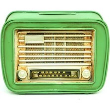 Elwes Dekoratif Metal Radyo Kumbara Vintage Hediyelik