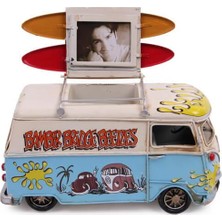 Elwes Dekoratif Metal Minibüs Kalemlik ve Çerçeveli Hediyelik