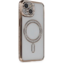 Die Grup  Iphone 13 Kılıf Joke Simli Magneticsafe Kılıf - Gold