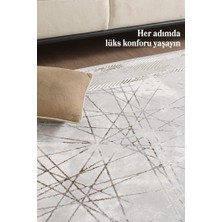 Red Halı Modern ve Şık Tasarımlı Saçaklı Bej Pamuk Halı Salon Oturma Odası Yolluk Mutfak Koridor Halısı