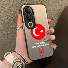 HONTINGA Vivo V50 Lite ile Uyumlu Kılıfı Silikon Kenar Sert Arka Düşüme Önleyici Basitlik Anti Düşme Kamera Korumali 2026 Fifa Dünya Kupası Desen Telefon Kılıfı K1-1149