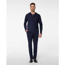 Modenya Pijalux Uzun Kollu  Erkek  Pijaması 2053