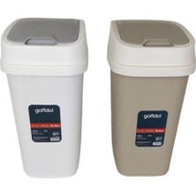 PremiumPort Renkli Plastik Kapaklı Çöp Kovası 10 Litre, Pratik ve Şık Tasarım