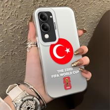HONTINGA Vivo Y04 ile Uyumlu Kılıfı Silikon Kenar Sert Arka Düşüme Önleyici Basitlik Anti Düşme Kamera Korumali 2026 Fifa Dünya Kupası Desen Telefon Kılıfı K1-1149
