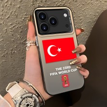 HONTINGA iPhone 17 Pro ile Uyumlu Kılıfı Silikon Kenar Sert Arka Düşüme Önleyici Basitlik Anti Düşme Kamera Korumali 2026 Fifa World Cup Desen Telefon Kılıfı K1-1148