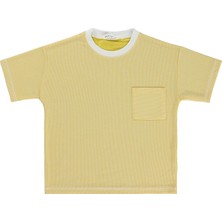 Civil Boys Karyoka Dikişli Cepli 10-13 Yaş Tişört - Sarı