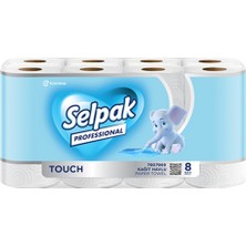 Selpak Professional Touch Kağıt Havlu 8’li X3 Paket – 2 Katlı Emici Mutfak Havlusu (24 Rulo)