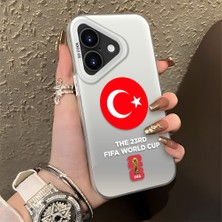 HONTINGA iPhone 17 ile Uyumlu Kılıfı Silikon Kenar Sert Arka Düşüme Önleyici Basitlik Anti Düşme Kamera Korumali 2026 Fifa Dünya Kupası Desen Telefon Kılıfı K1-1149