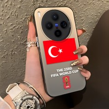 HONTINGA Vivo X300 ile Uyumlu Kılıfı Silikon Kenar Sert Arka Düşüme Önleyici Basitlik Anti Düşme Kamera Korumali 2026 Fifa World Cup Desen Telefon Kılıfı K1-1148
