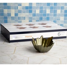 Die Grup 6'lı Yaprak Şekilli 13 Cm. Cam Kase ROYALEKS-SMG05926