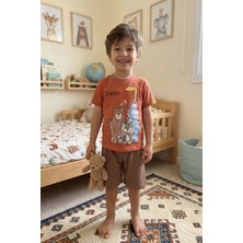Gri Mor Tekstil Erkek Çocuk Pamuklu T-Shirt Şort Takım