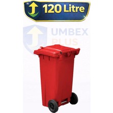 PremiumPort Dayanıklı 120L Tıbbi Atık Plastik Çöp Konteyneri
