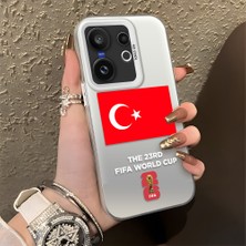 HONTINGA Vivo X200 Fe ile Uyumlu Kılıfı Silikon Kenar Sert Arka Düşüme Önleyici Basitlik Anti Düşme Kamera Korumali 2026 Fifa World Cup Desen Telefon Kılıfı K1-1148