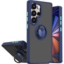 Arel Tech Store Samsung Galaxy S26 Ultra Montreal Yüzüklü Silikon Kapak - Lacivert ARLSTRTCH-MPA3256