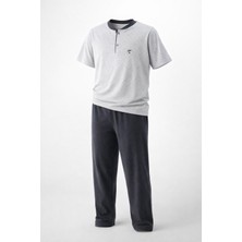 Remsa Genç Erkek Çocuk Pamuk Penye Pijama Takımı 4240 GRI01