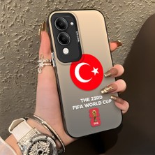 HONTINGA Vivo Y04 ile Uyumlu Kılıfı Silikon Kenar Sert Arka Düşüme Önleyici Basitlik Anti Düşme Kamera Korumali 2026 Fifa Dünya Kupası Desen Telefon Kılıfı K1-1149