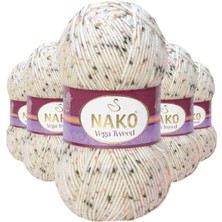 Die Grup 5 Adet Vega Tweed Premium Akrilik El Örgü Ipi Yünü No: 31752