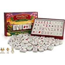 Zookey Mahjong Çin Temalı, Kaydırma, Eşleştirme, Dikkat Geliştiren ve Tiktok Fenomen Oyunu 4 Oyuncu 145 Taş