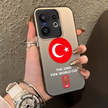 HONTINGA Vivo X200 Fe ile Uyumlu Kılıfı Silikon Kenar Sert Arka Düşüme Önleyici Basitlik Anti Düşme Kamera Korumali 2026 Fifa Dünya Kupası Desen Telefon Kılıfı K1-1149