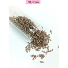 Die Grup Uzun Boru Kesme Boncuk Çap 2mm Uzunluk 10 mm - 20 Gram - Duman - BNC253