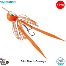Shimano Engetsu Tiger Baku Baku Tai Rubber Jig 120GR 01J Flash Orange