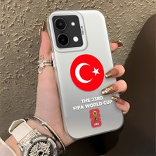 HONTINGA Vivo Y28 ile Uyumlu Kılıfı Silikon Kenar Sert Arka Düşüme Önleyici Basitlik Anti Düşme Kamera Korumali 2026 Fifa Dünya Kupası Desen Telefon Kılıfı K1-1149