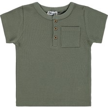 Civil Boys Basic Önü Düğmeli 2-5 Yaş Tişört - Haki