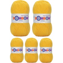 Die Grup 5 Adet Festival Simli Örgü Ipi Yünü Renk NO:217