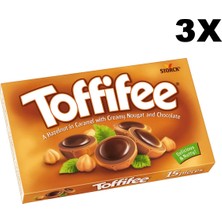 Toffifee Karamelli Çikolata 125 gr x 3 Adet Lezzetli Fındıklı ve Kremalı Dolgu