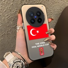 HONTINGA Vivo X200 Pro ile Uyumlu Kılıfı Silikon Kenar Sert Arka Düşüme Önleyici Basitlik Anti Düşme Kamera Korumali 2026 Fifa World Cup Desen Telefon Kılıfı K1-1148