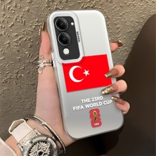 HONTINGA Vivo Y04 ile Uyumlu Kılıfı Silikon Kenar Sert Arka Düşüme Önleyici Basitlik Anti Düşme Kamera Korumali 2026 Fifa World Cup Desen Telefon Kılıfı K1-1148