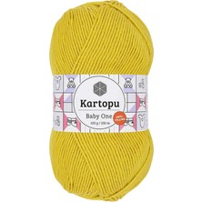 Die Grup 1 Adet Baby One Tüylenmeyen El Örgü Ipi Yünü Hardal Sarı K1321
