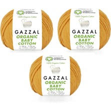 Gazzal Organic Baby Cotton Amigurumi Örgü Ipi 50 Gr. 3 Adet 418