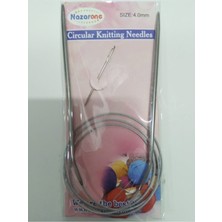 Nazarone 4 mm Misinalı Şiş Yün Örgü İçin Paslanmaz Çelik Renkli İğne ile Birlikte