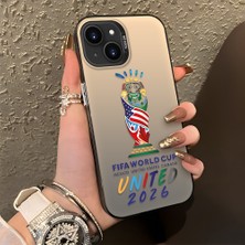 HONTINGA iPhone 15 Plus ile Uyumlu Kılıfı Silikon Kenar Sert Arka Düşüme Önleyici Basitlik Anti Düşme Kamera Korumali 2026 Fifa Dünya Kupası Desen Telefon Kılıfı K1-1159