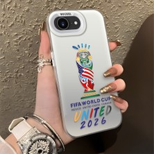 HONTINGA iPhone 17E ile Uyumlu Kılıfı Silikon Kenar Sert Arka Düşüme Önleyici Basitlik Anti Düşme Kamera Korumali 2026 Fifa Dünya Kupası Desen Telefon Kılıfı K1-1159