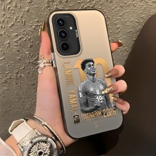 HONTINGA Samsung Galaxy A54 ile Uyumlu Kılıfı Silikon Kenar Sert Arka Düşüme Önleyici Basitlik Anti Düşme Kamera Korumali Lamine Yamal Desen Telefon Kılıfı K1-1157