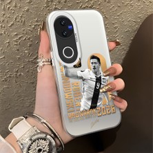 HONTINGA Vivo V50 ile Uyumlu Kılıfı Silikon Kenar Sert Arka Düşüme Önleyici Basitlik Anti Düşme Kamera Korumali Lewandowski Desen Telefon Kılıfı K1-1155